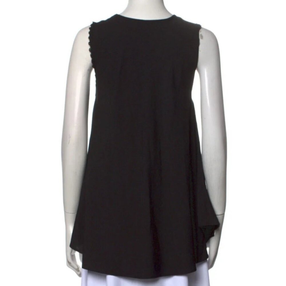 Sleeveless top "Born for Love and Lemons", with black embroidered edges design - Picture 3 of 3